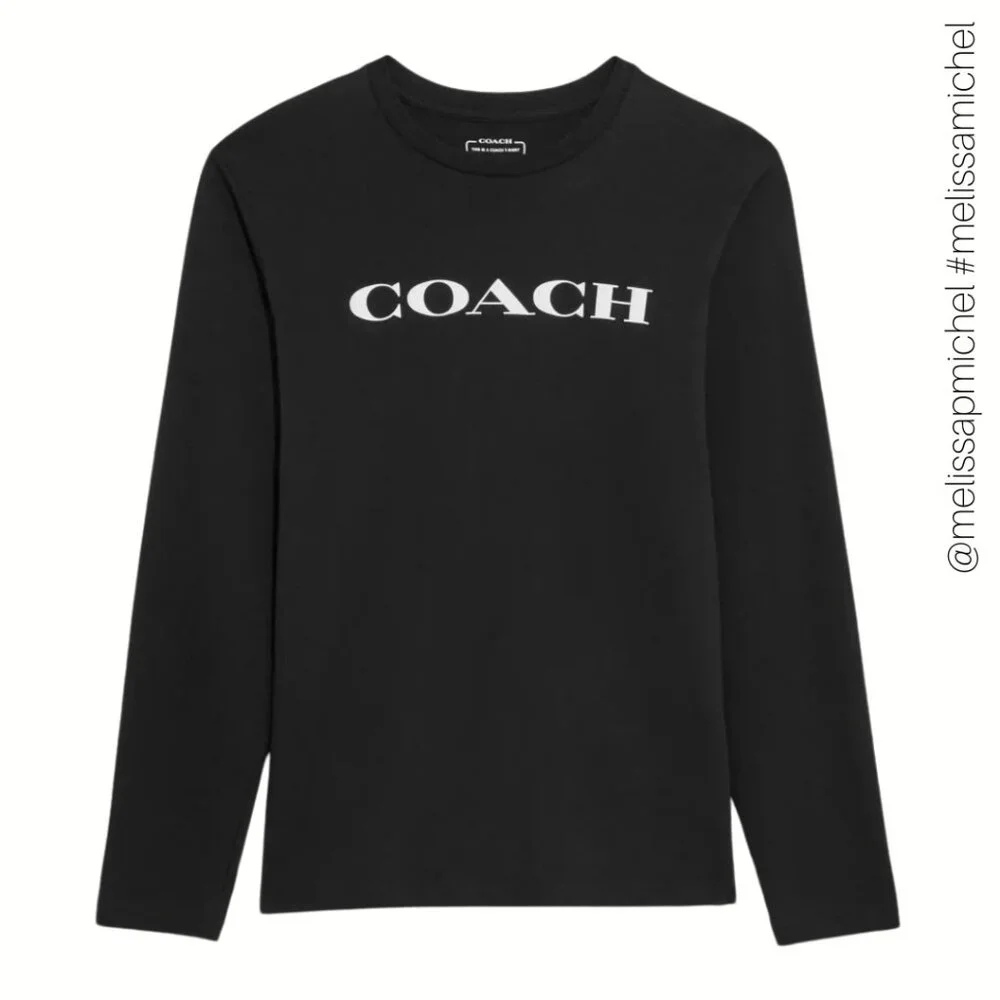 COACH Essential Long Sleeve Tee In Organic Cotton - Picture 1 of 6
